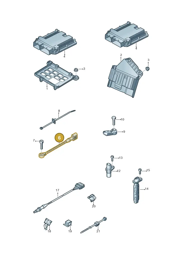 07C905377AQ — Audi A8L qu. 3.0 TDI (2013-2018) diagram 771906000, position 6