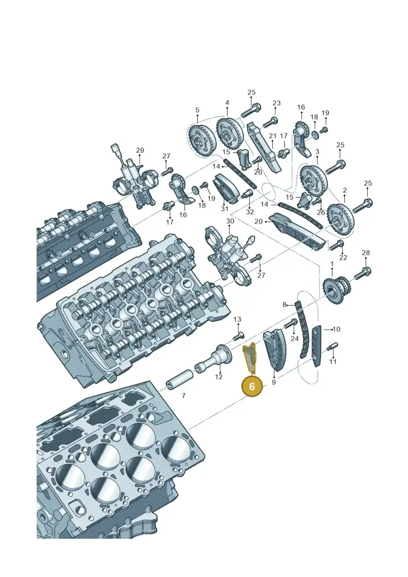 07D109092B — Audi A8L qu. 3.0 TDI (2013-2018) diagram 696109450, position 6