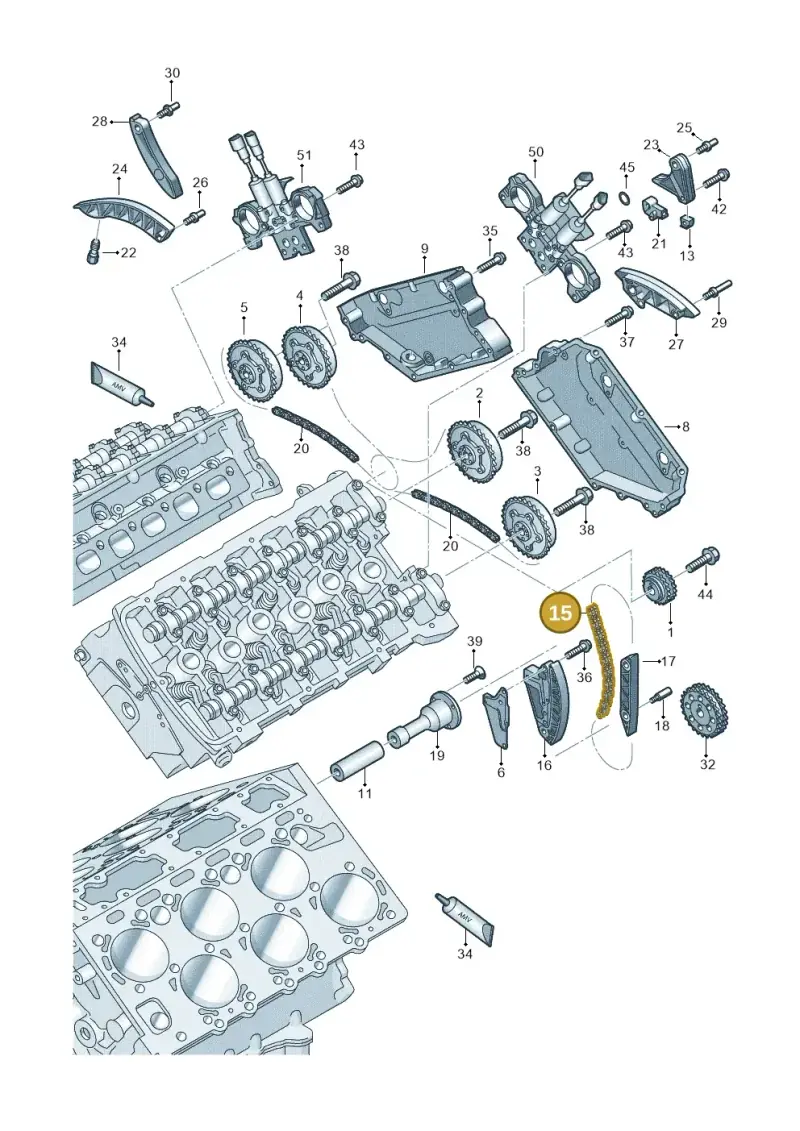 07D109465A — Audi A8/S8/qu. lang    08> (2007-) diagram 291109630, position 15