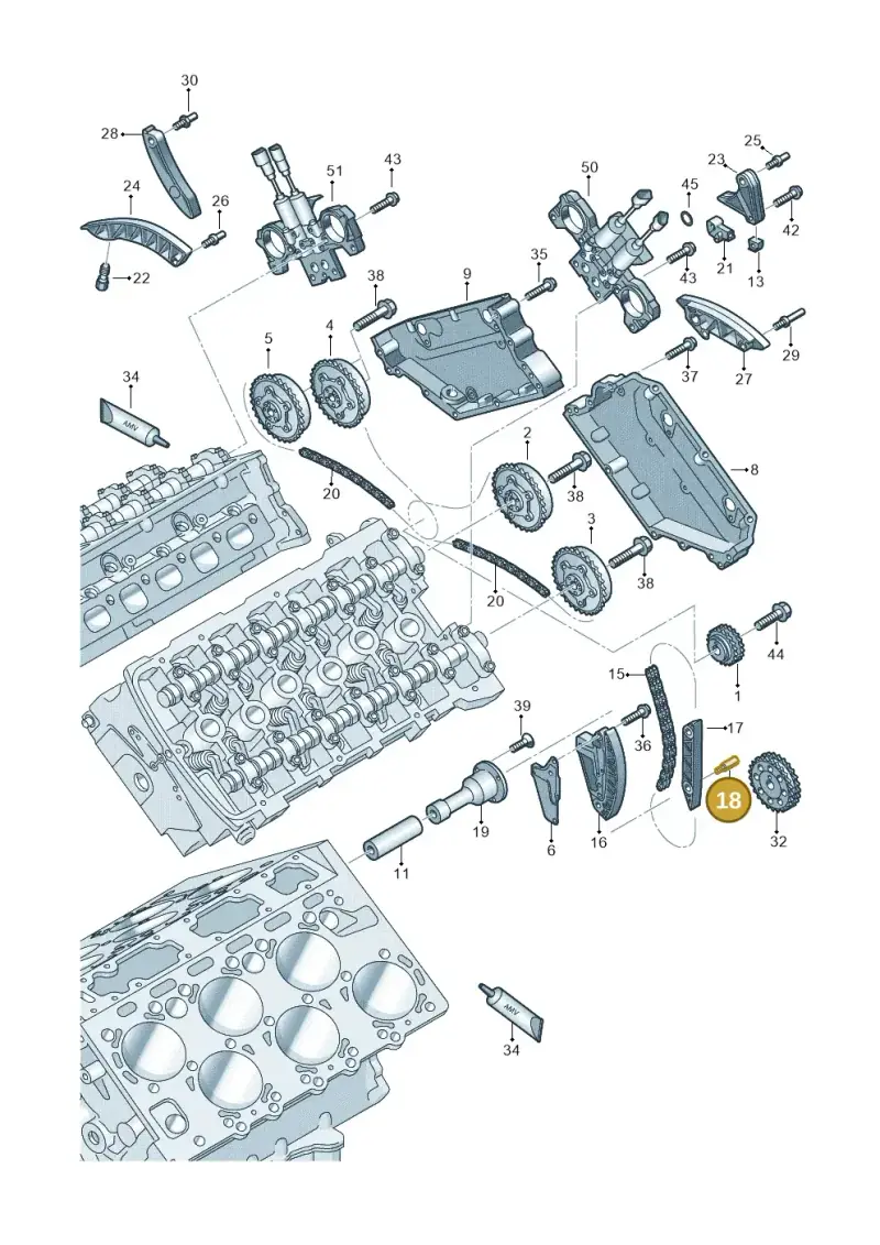 07D109471A — Audi A8/S8/qu. lang    08> (2007-) diagram 291109630, position 18