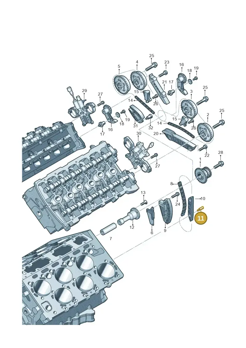 07D109471A — Audi A8L qu. 3.0 TDI (2013-2018) diagram 696109450, position 11