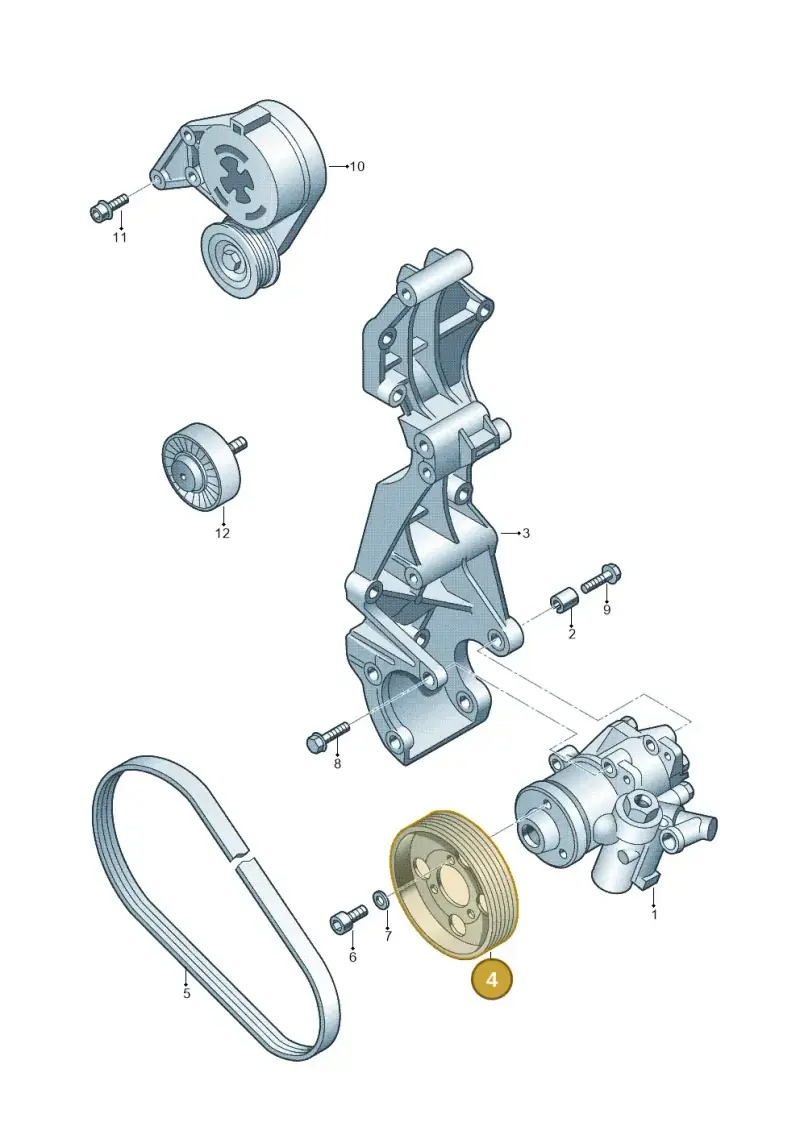 07D145256E — Audi Q7 qu. 3.0 TDI (2009-2015) diagram 194145250, position 4