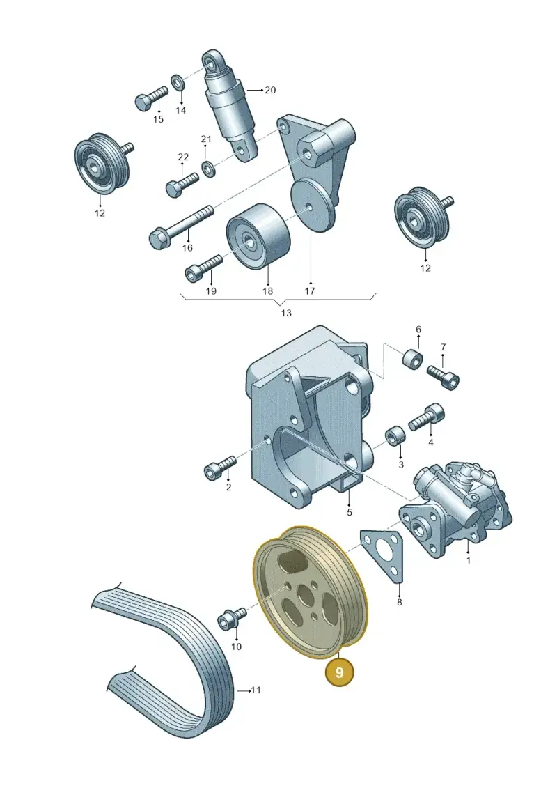 07D145256E — Audi A8/S8/qu. lang    08> (2007-) diagram 195145500, position 9