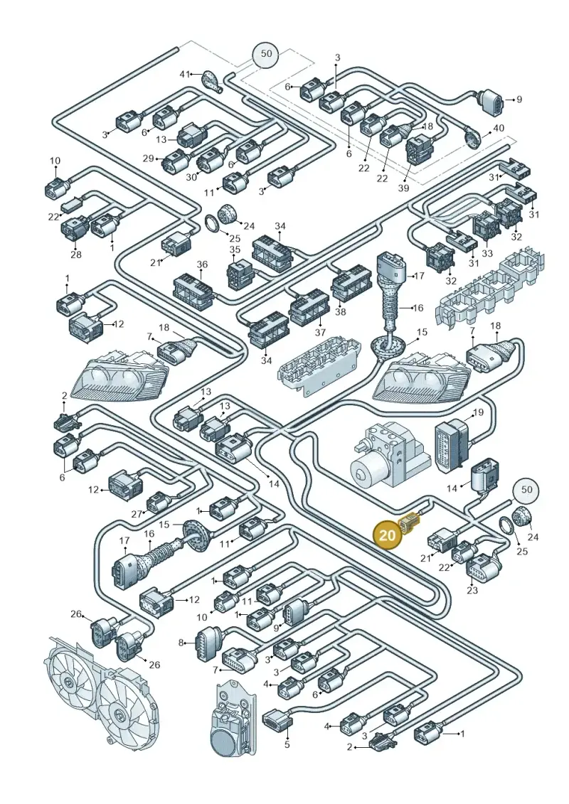 07D972623 — Audi A8/S8/qu. lang    08> (2007-) diagram 291971810, position 20