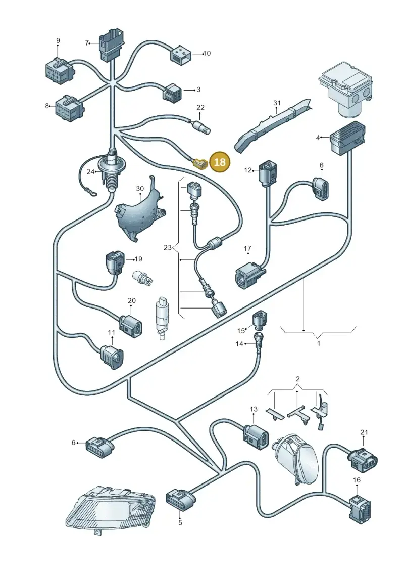07D972623 — Audi A6/S6/Avant/qu.   05> (2004-) diagram 448971000, position 18