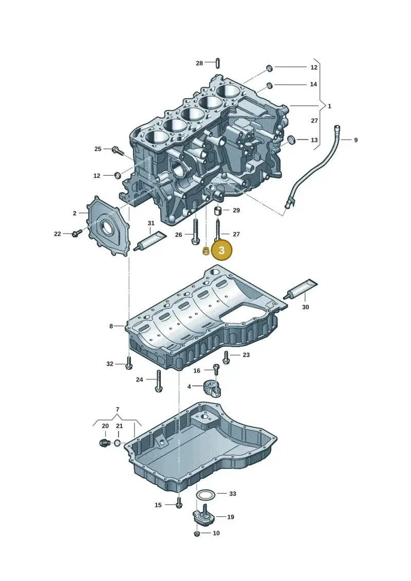 07K103154H — Audi RS Q3 Sportback (2019-2024) diagram 898103101, position 3