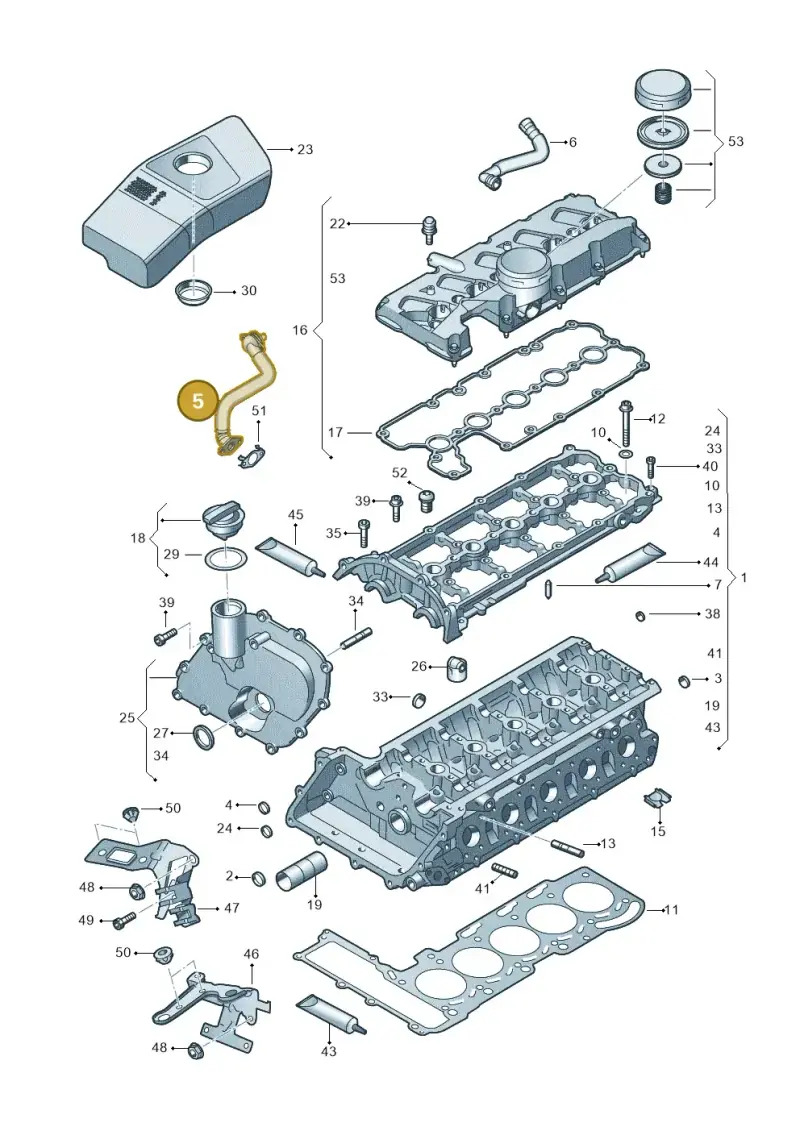 07K103213E — Audi RS3 Sportback (2011-2012) diagram 676103300, position 5