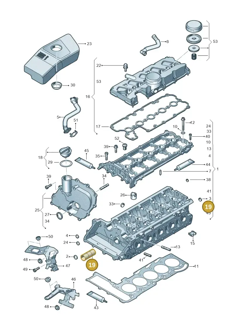 07K103499A — Audi RS3 Sportback (2015-2016) diagram 676103300, position 19