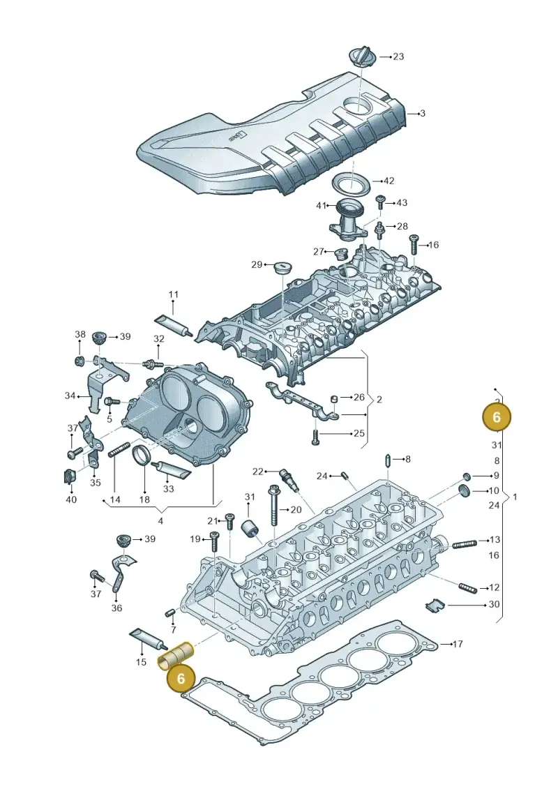 07K103499A — Audi RSQ3 Sportback (2019-2024) diagram 898103300, position 6