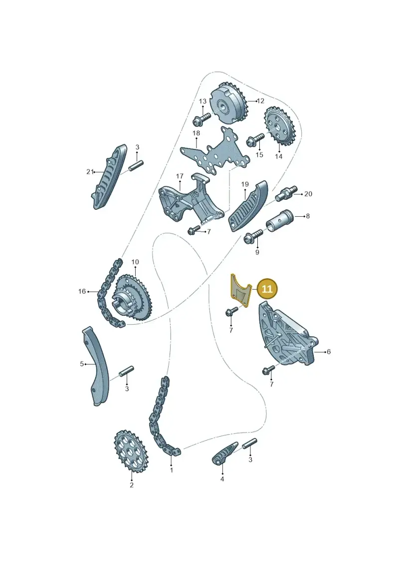 07K109237A — Audi RS3 Sportback (2015-2016) diagram 474109800, position 11