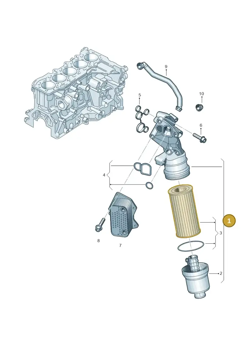 07K115397G — Audi RS3 Sportback (2015-2016) diagram 474115850, position 1
