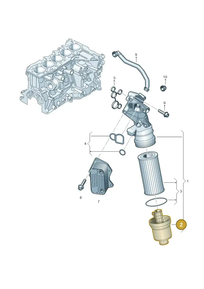 07K115408 — Audi RS3 Sportback (2015-2016) diagram 474115850, position 2