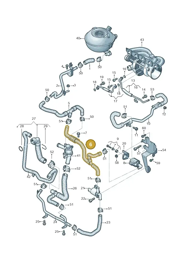 07K121063G — Audi RSQ3 Sportback (2019-2024) diagram 898121310, position 6