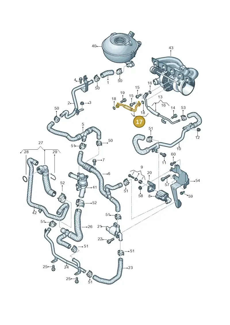 07K121492H — Audi RSQ3 Sportback (2019-2024) diagram 898121310, position 17