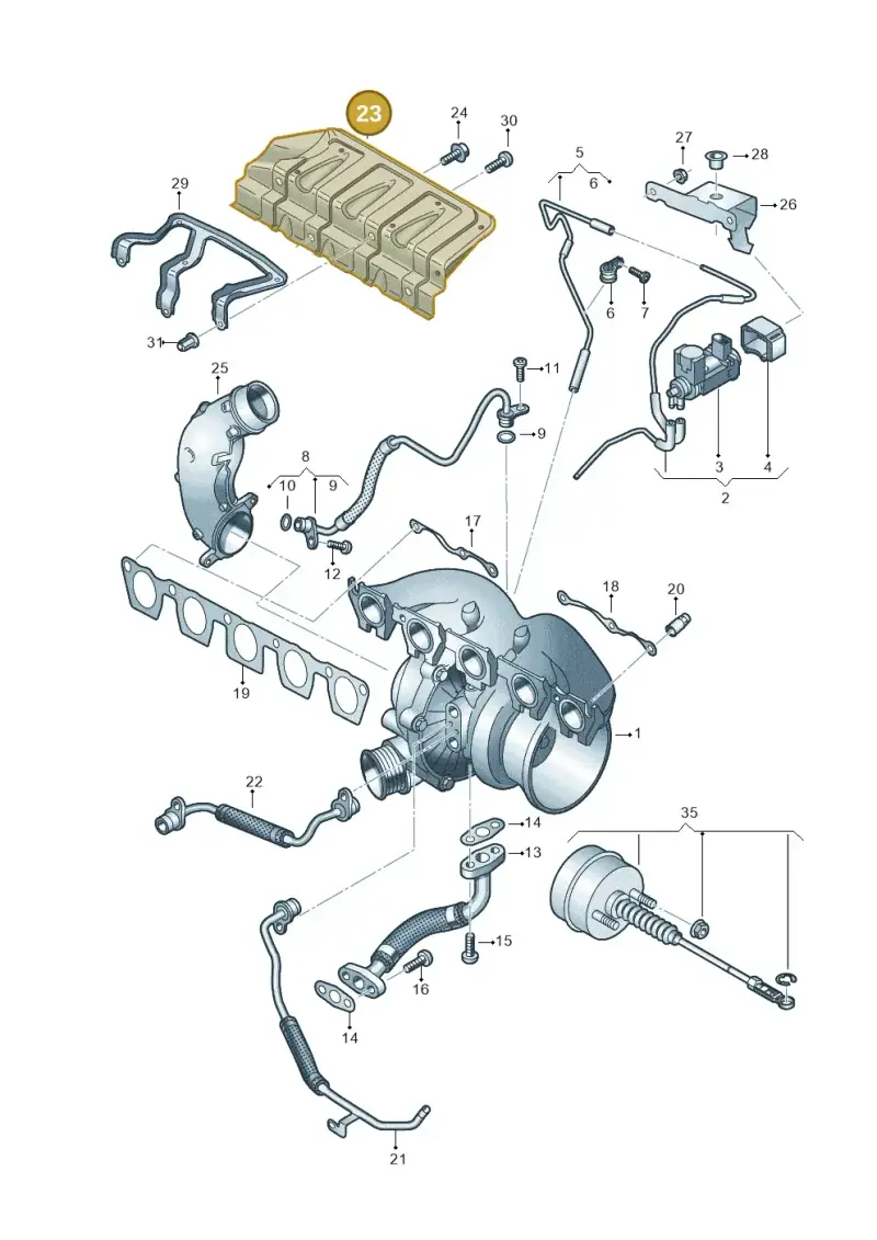 07K129597M — Audi RSQ3 Sportback (2019-2024) diagram 853145600, position 23