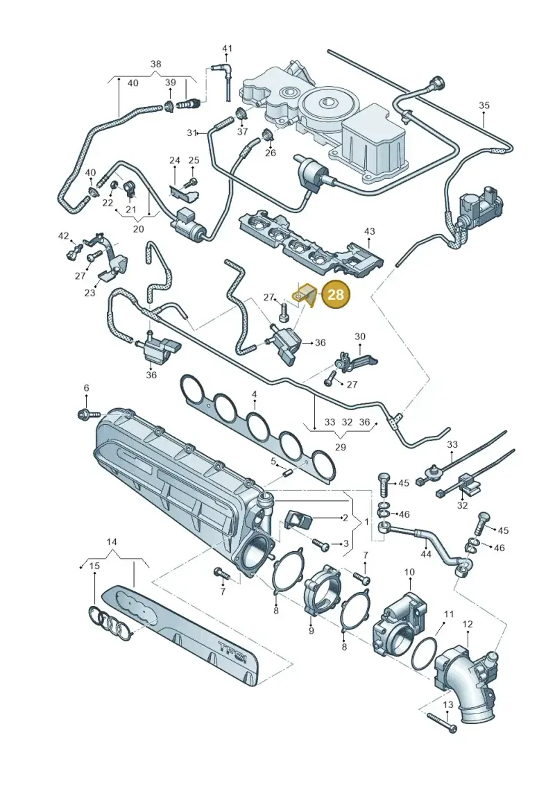 07K133336 — Audi RS Q3 Sportback (2019-2024) diagram 898133320, position 28