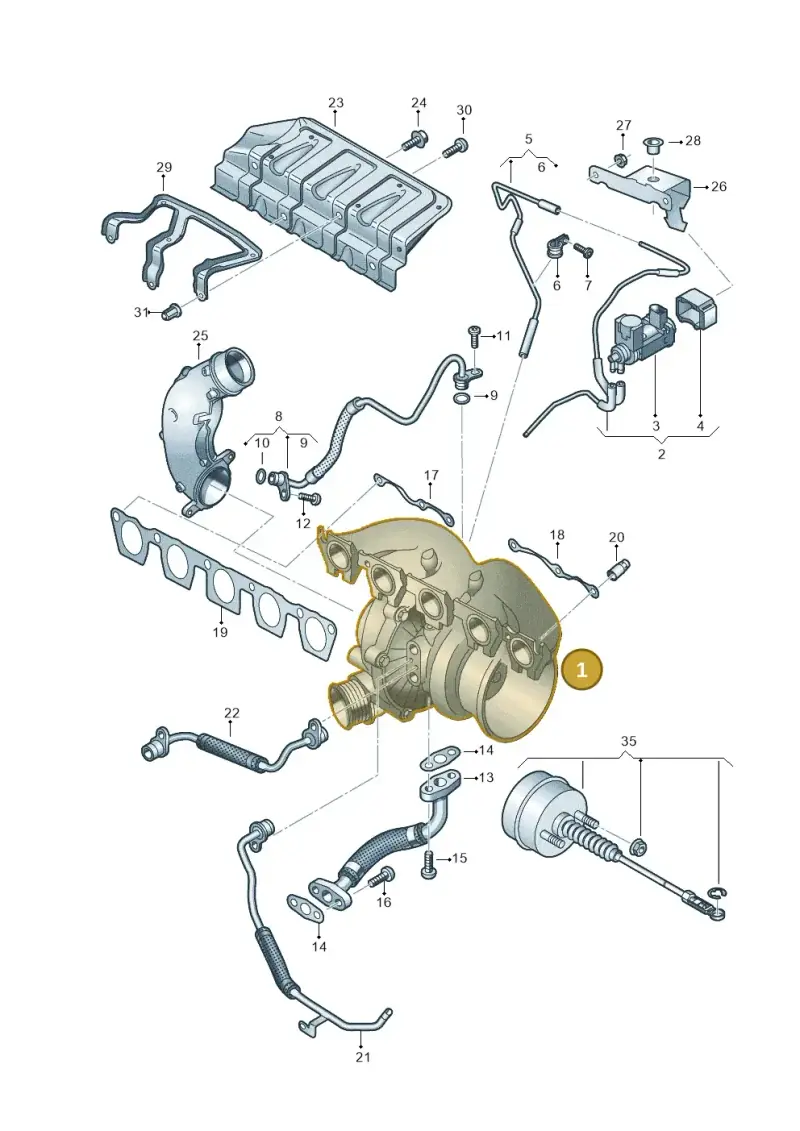 07K145701P — Audi RS Q3 Sportback (2019-2024) diagram 853145600, position 1