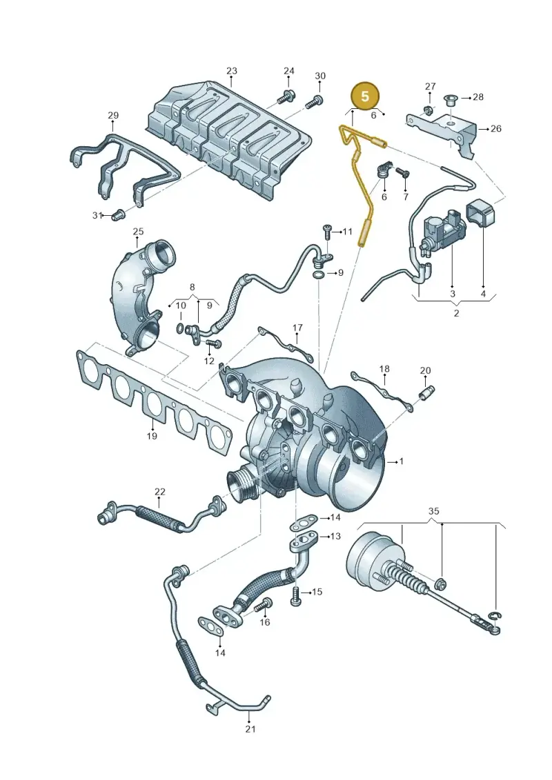 07K145718C — Audi RSQ3 Sportback (2019-2024) diagram 853145600, position 5