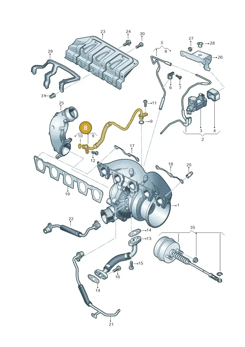 07K145778F — Audi RSQ3 Sportback (2019-2024) diagram 853145600, position 8