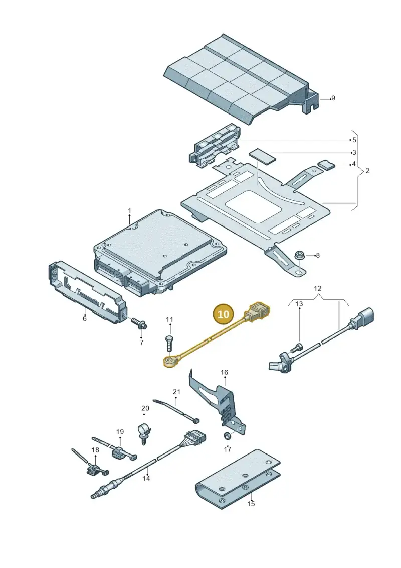 07K905377L — Audi RSQ3 qu. 2.5 (2013-2018) diagram 764906000, position 10