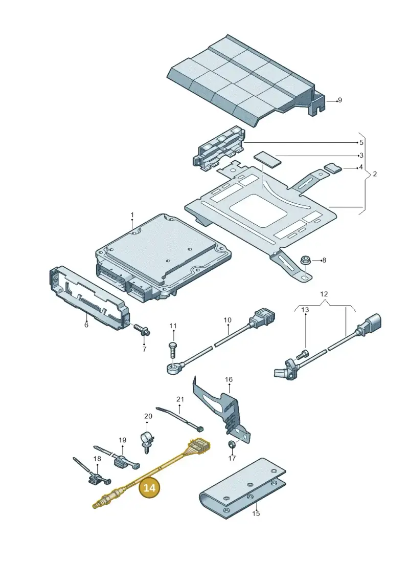 07K906262B — Audi RSQ3 qu. 2.5 (2013-2018) diagram 764906000, position 14
