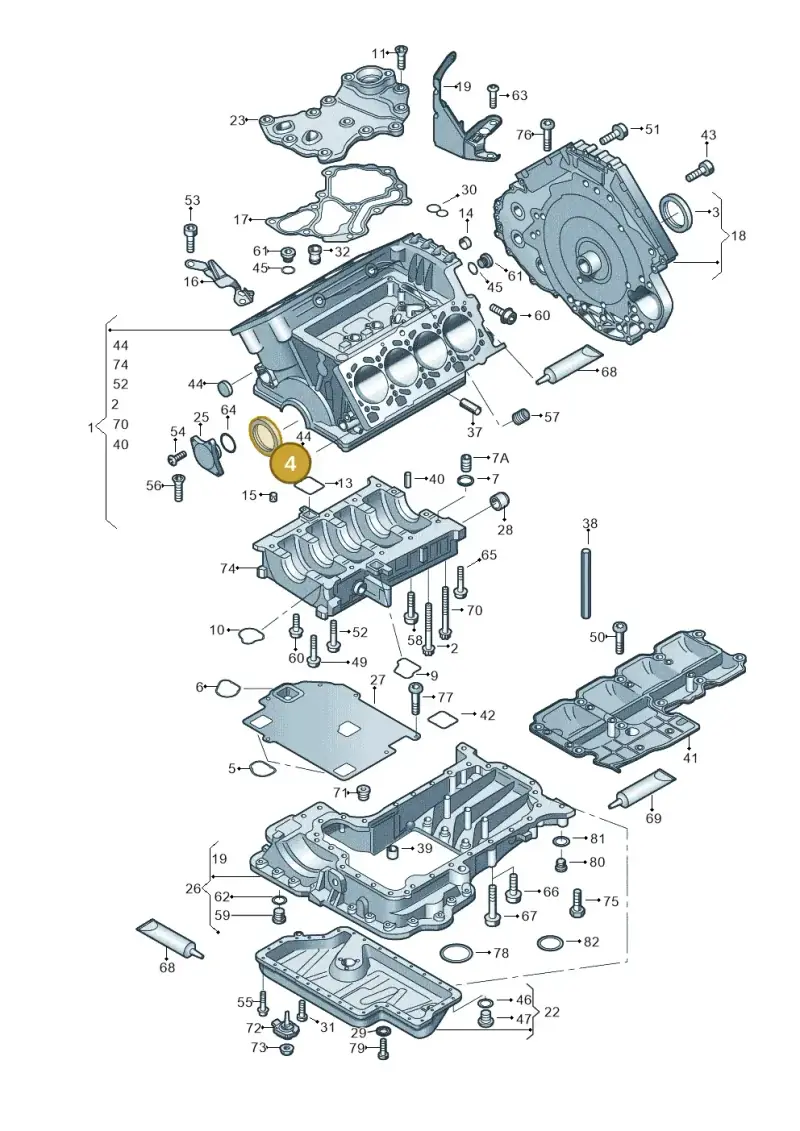 07L103051F — Audi R8 qu. 5.2 (2012-2015) diagram 618103000, position 4