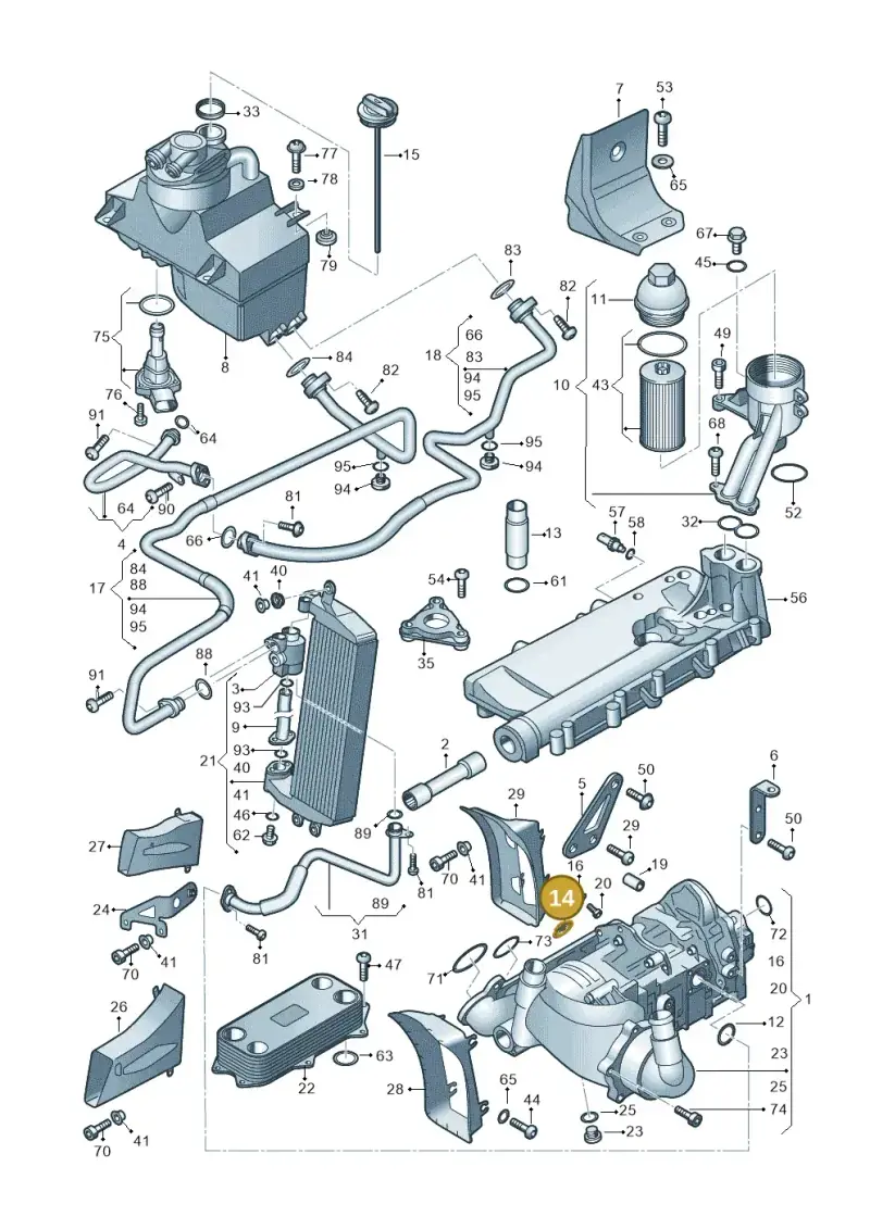 07L103081 — Audi R8 qu. 5.2 (2012-2015) diagram 752115050, position 14