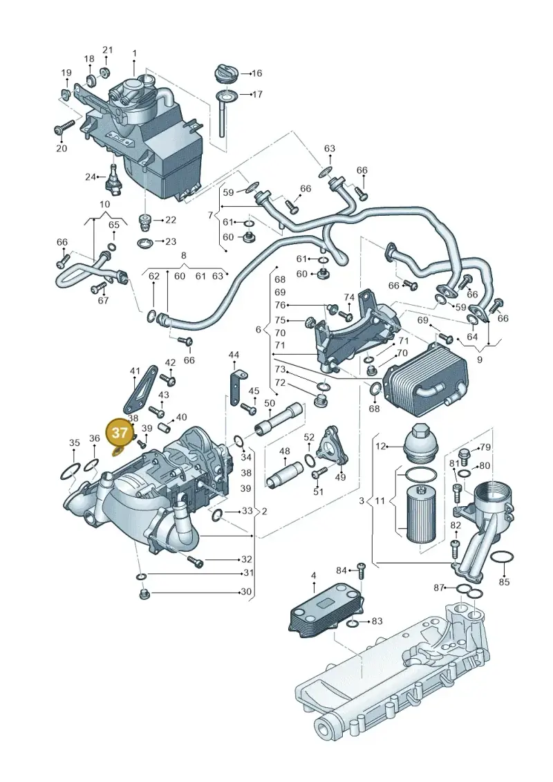 07L103081 — Audi R8 Spyder (2015-2024) diagram 872115100, position 37