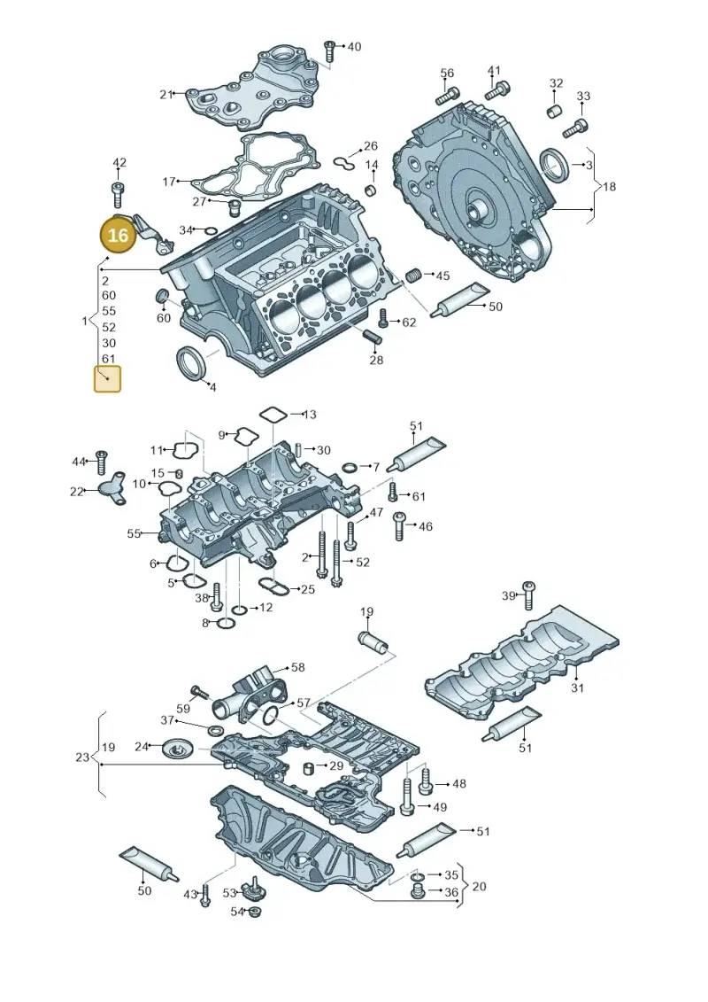 07L103158D — Audi RS4 Av. qu. 4.2 (2012-2015) diagram 695103000, position 16