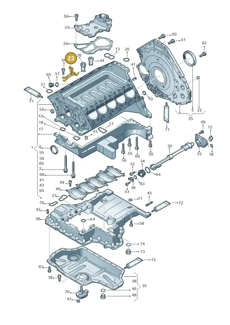 07L103158G — Audi A6 2.7 TDI (2008-2011) diagram 448103360, position 23