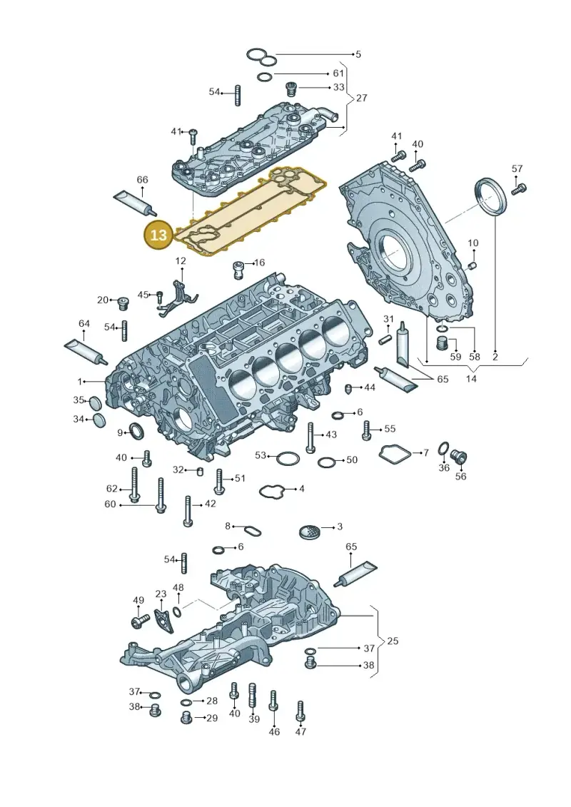 07L103161H — Audi R8 Spyder (2015-2024) diagram 641103000, position 13