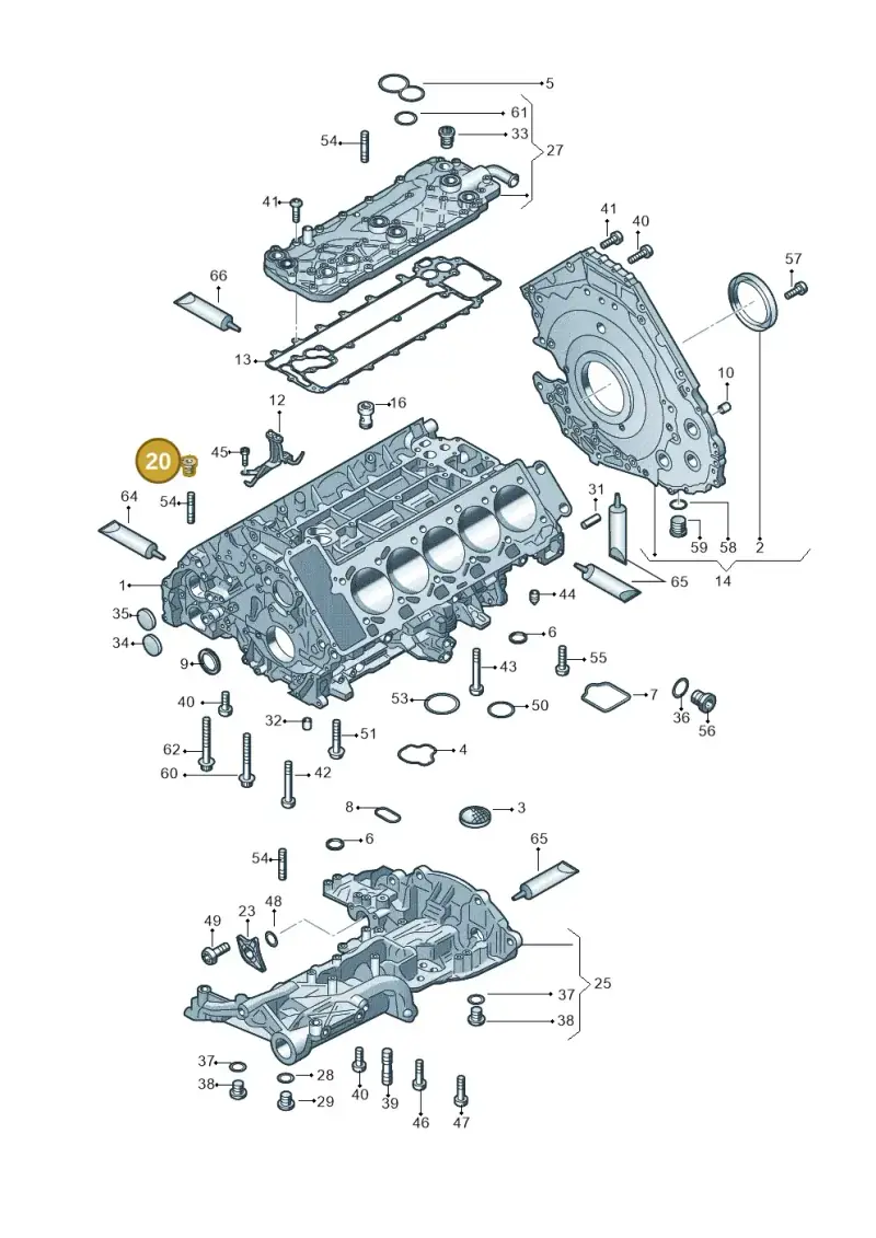 07L103271A — Audi R8 Spyder (2015-2024) diagram 641103000, position 20