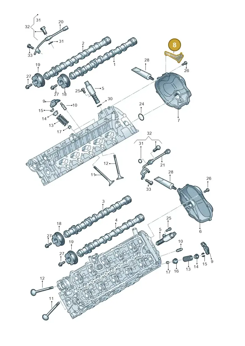 07L103320H — Audi R8 qu. 5.2 (2012-2015) diagram 618109150, position 8