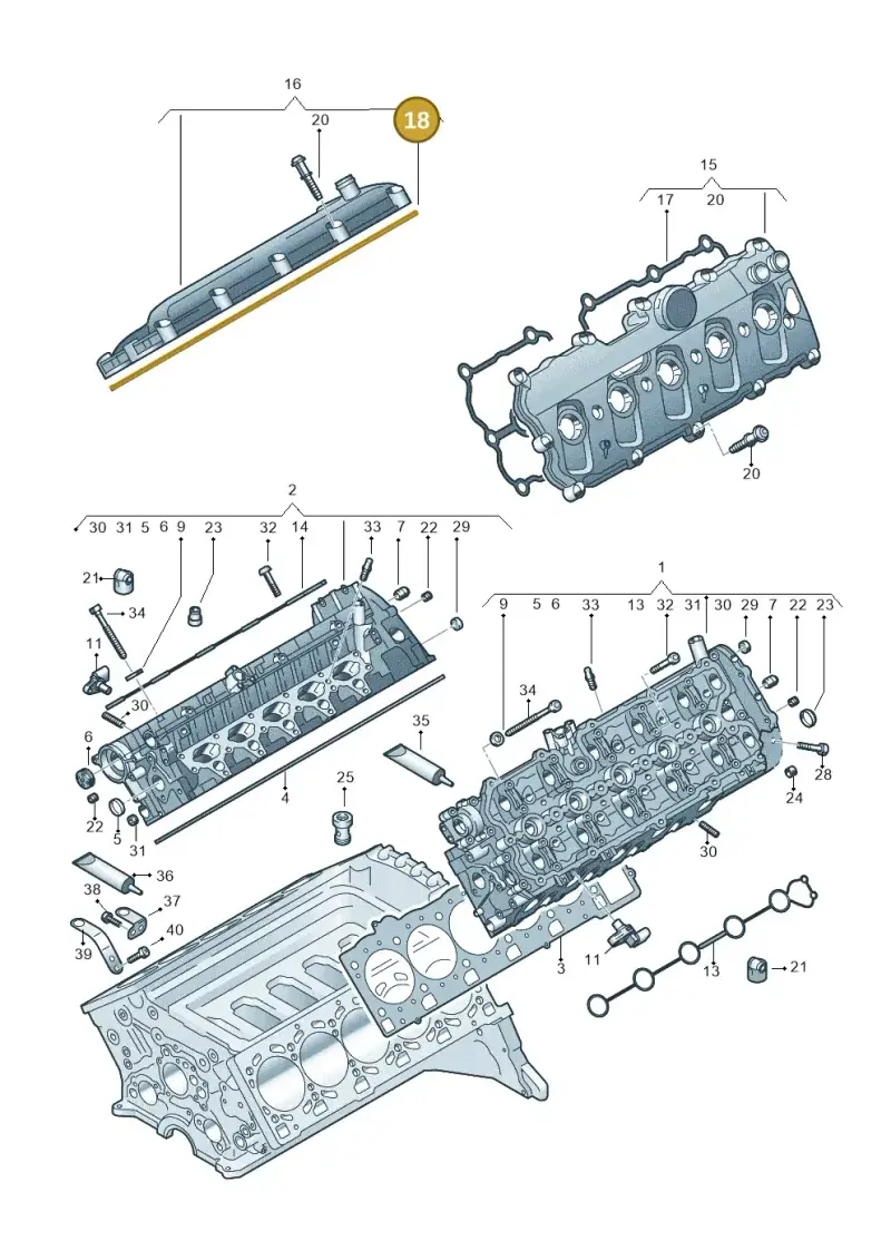 07L103484F — Audi R8 Spyder (2015-2024) diagram 872103200, position 18