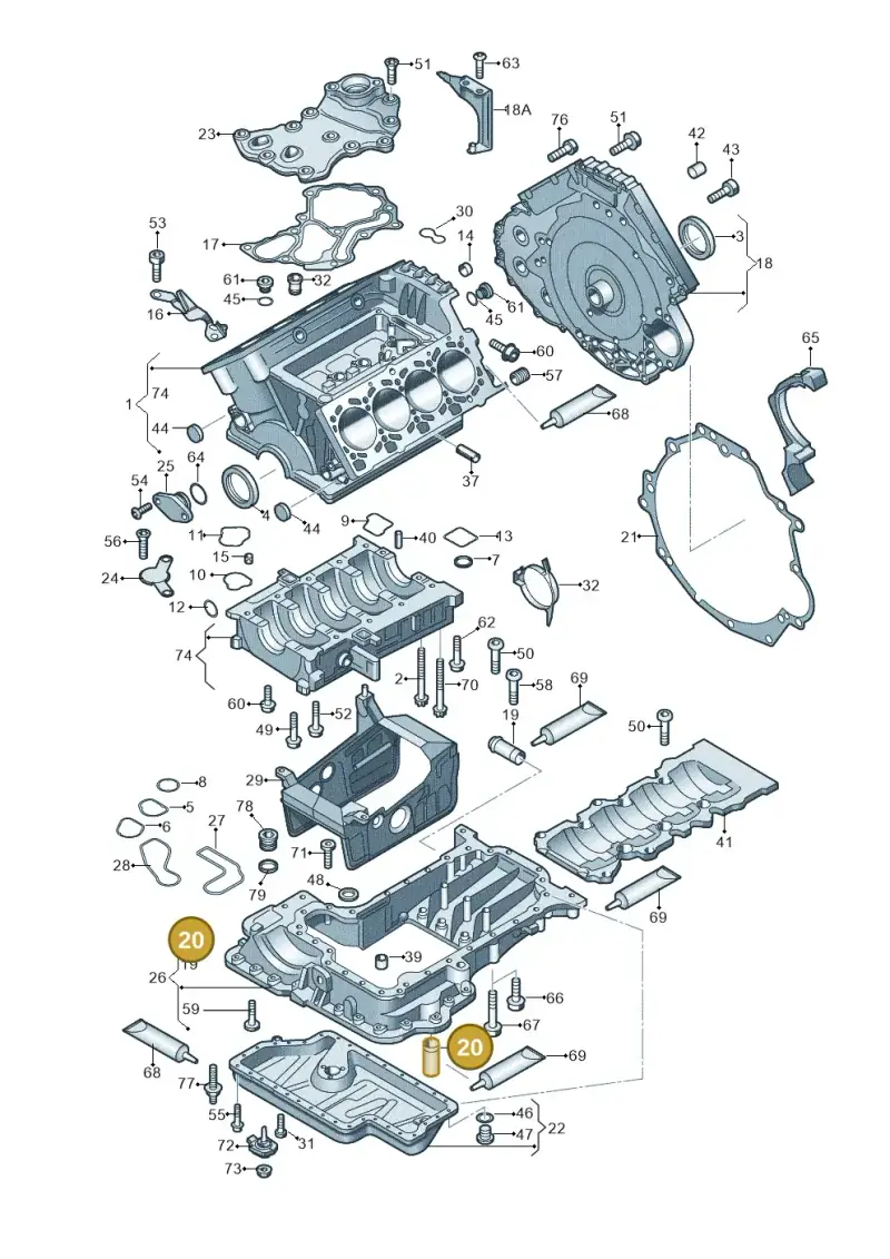 07L103499F — Audi RS4 Cabrio qu.    08> (2007-) diagram 473103000, position 20