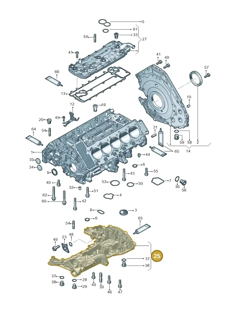 07L103601F — Audi R8 Spyder (2015-2024) diagram 641103000, position 25