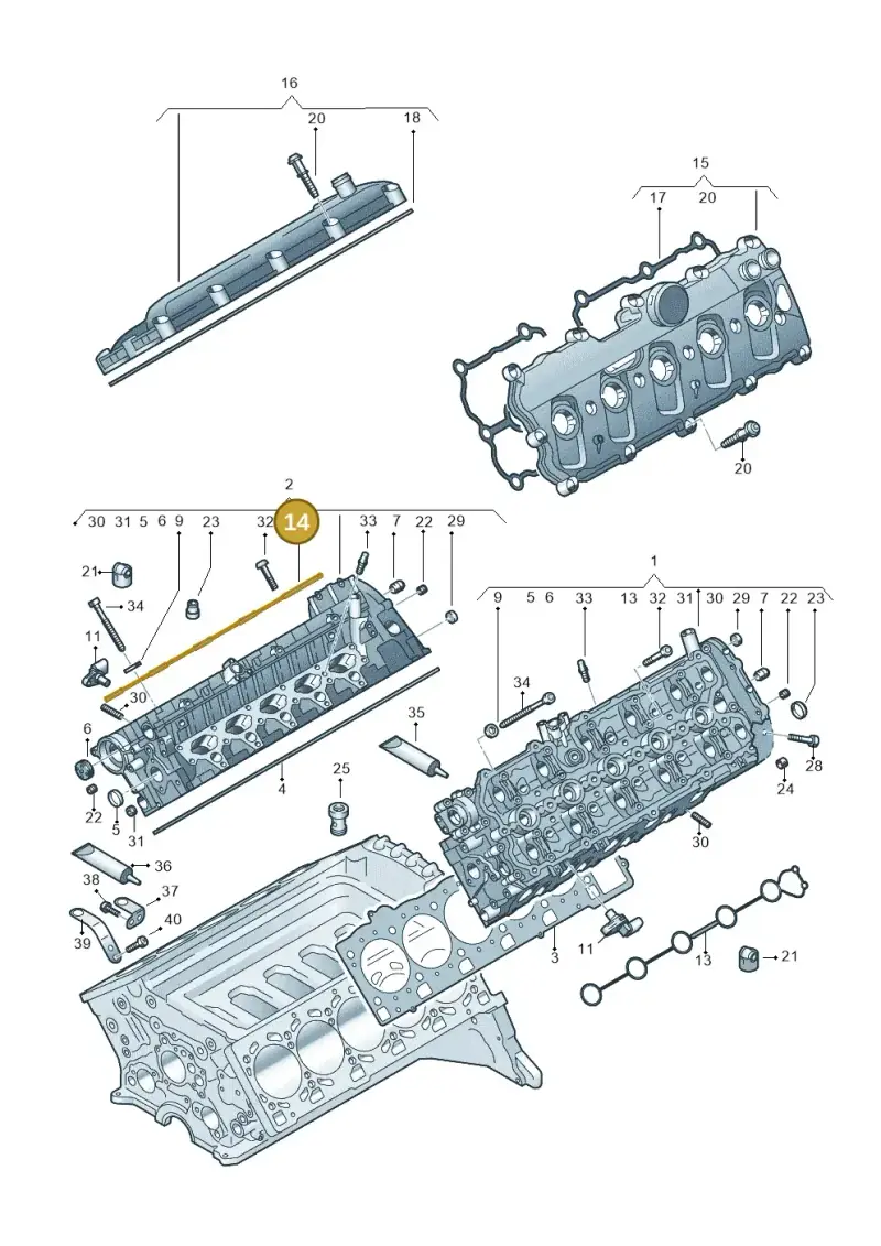 07L103650A — Audi R8 Spyder (2015-2024) diagram 872103200, position 14