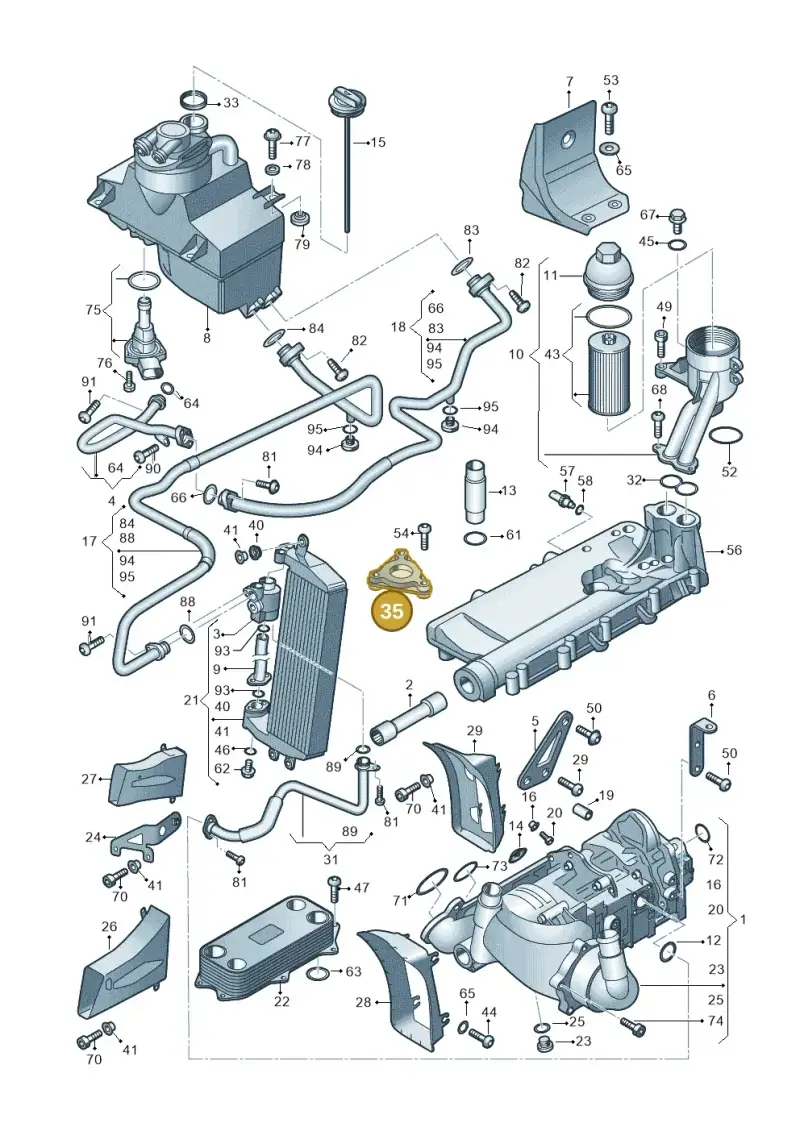07L103707B — Audi R8 qu. 5.2 (2012-2015) diagram 752115050, position 35