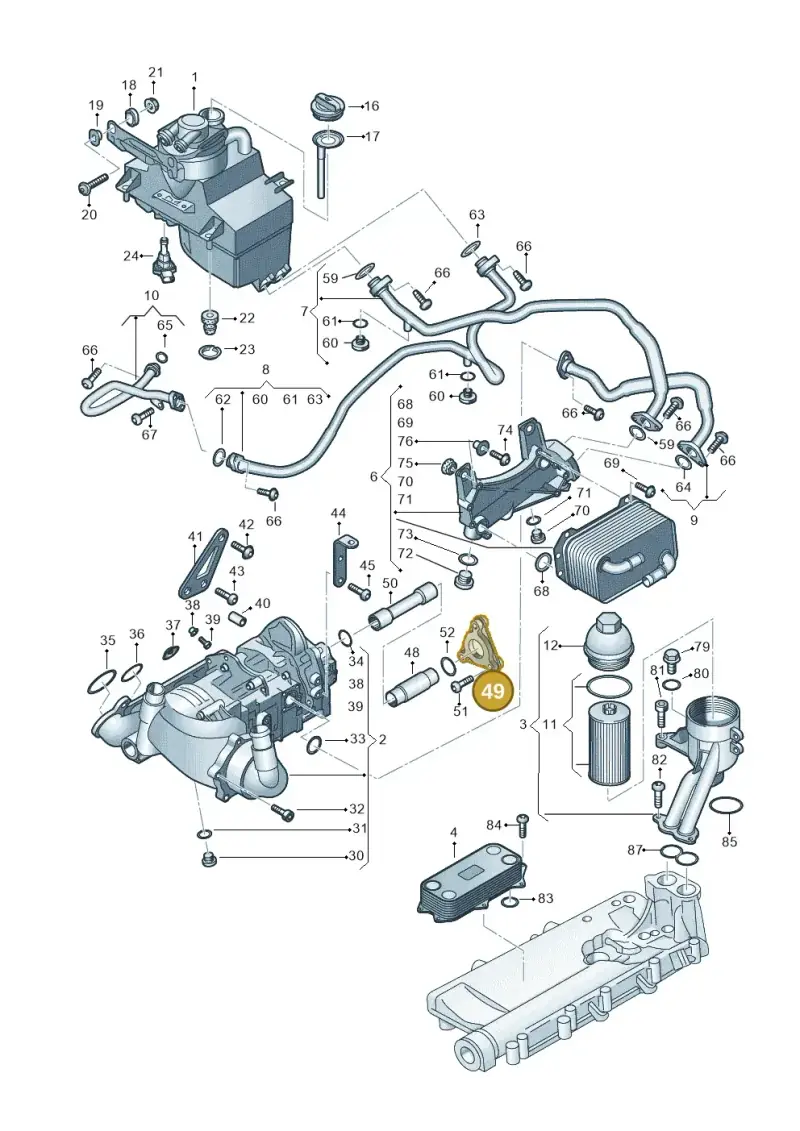07L103707B — Audi R8 Spyder (2015-2024) diagram 872115100, position 49