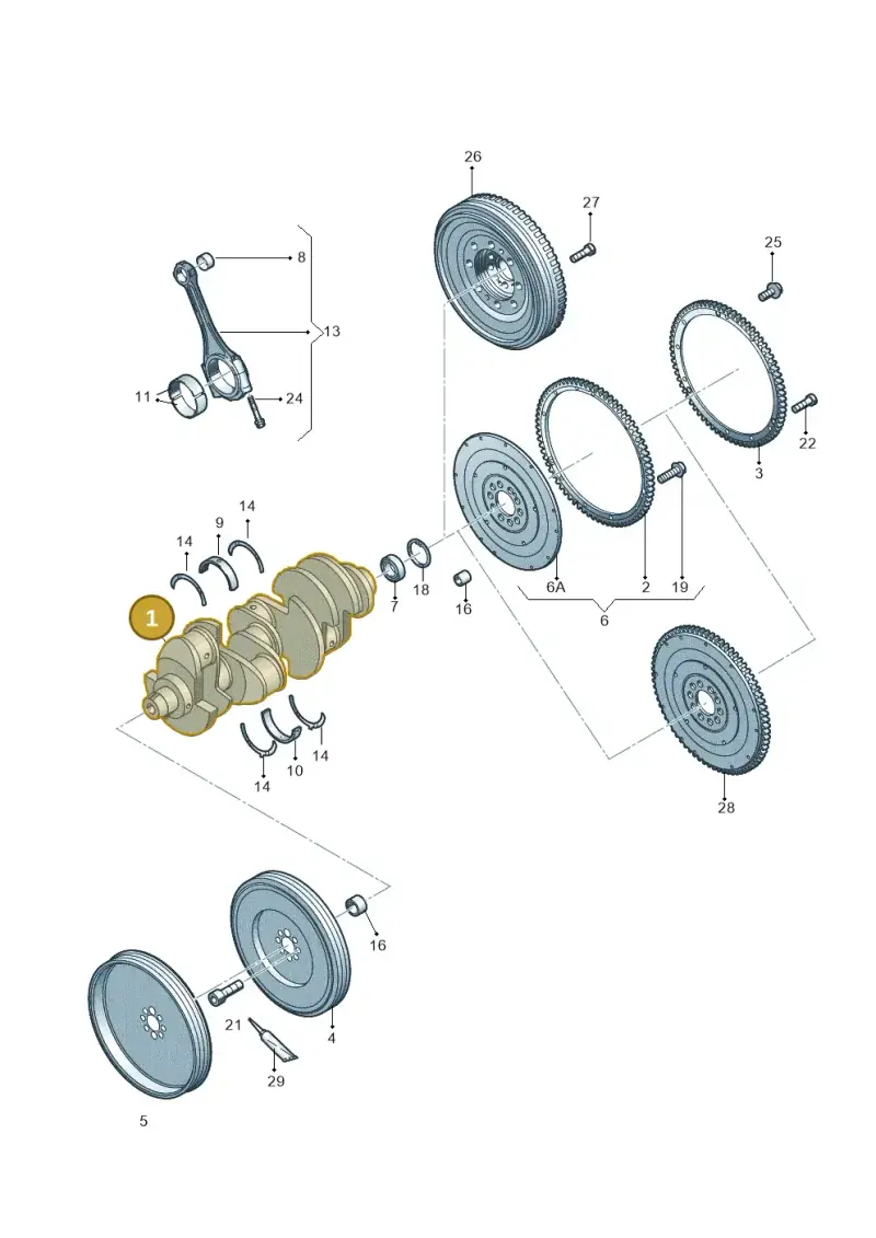 07L105101AT — Audi R8                08> (2007-) diagram 618105000, position 1