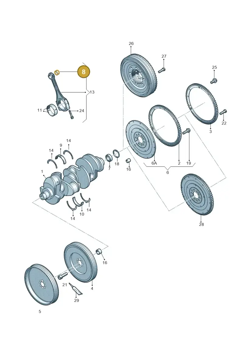 07L105431F — Audi R8 qu. 5.2 (2012-2015) diagram 618105000, position 8