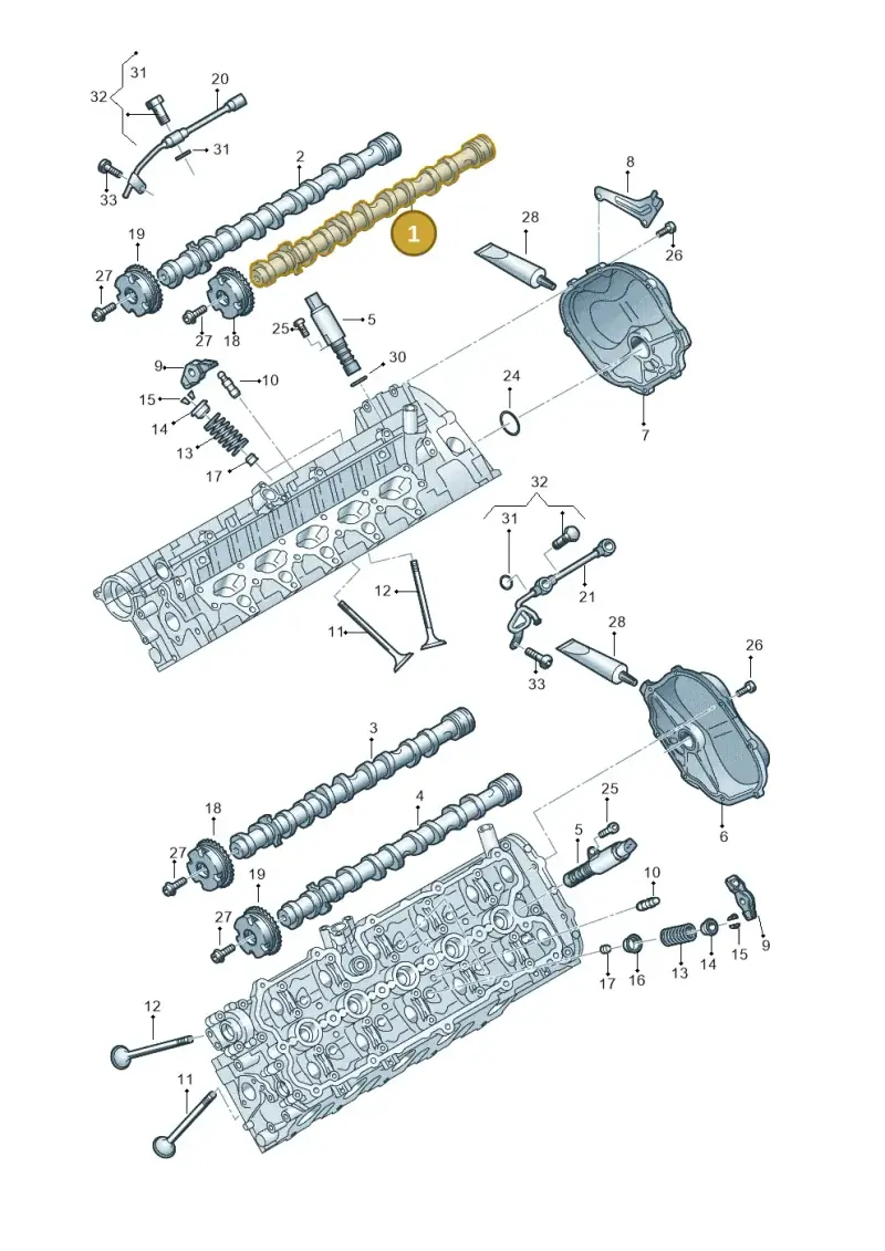 07L109101BH — Audi R8 qu. 5.2 (2012-2015) diagram 618109150, position 1