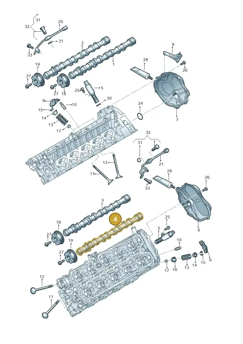07L109104N — Audi R8 qu. 5.2 (2012-2015) diagram 618109150, position 4