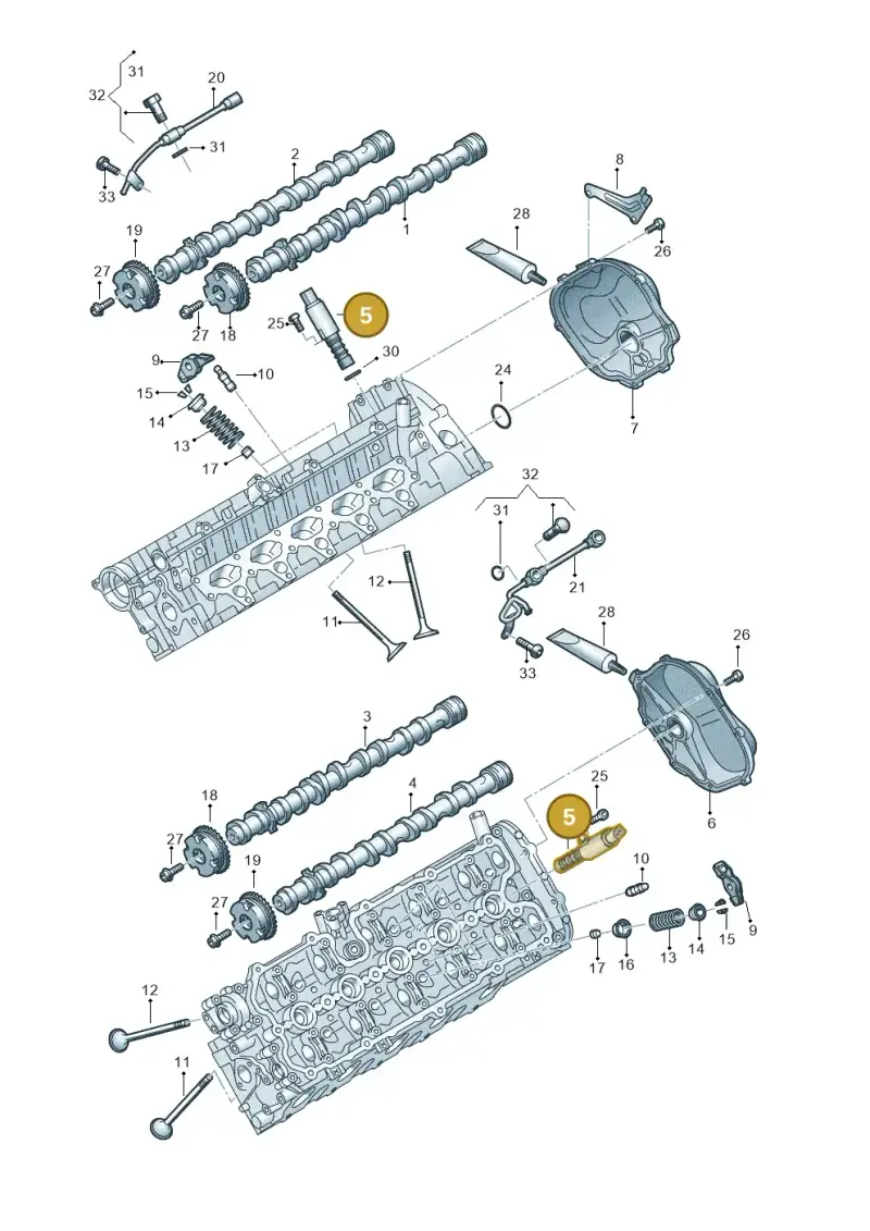 07L109257 — Audi R8 qu. 5.2 (2012-2015) diagram 618109150, position 5