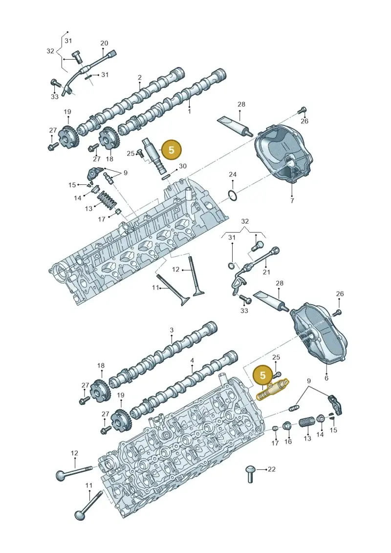 07L109257 — Audi R8 Spyder (2015-2024) diagram 872109200, position 5