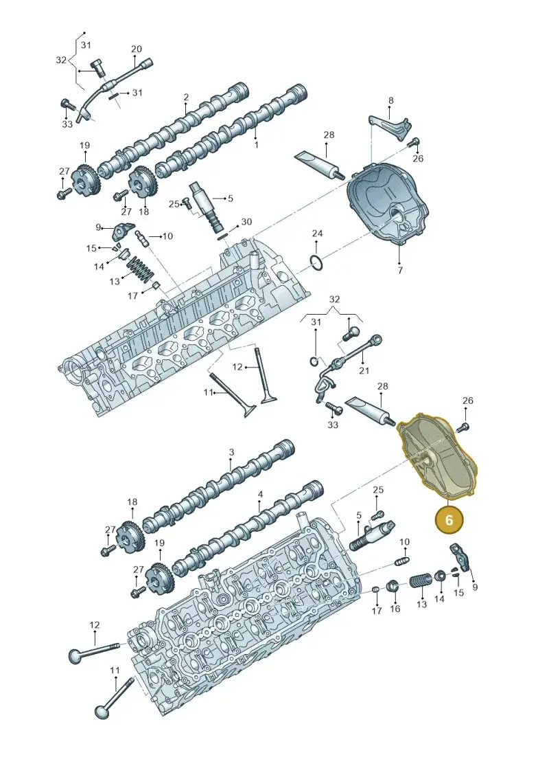 07L109285K — Audi R8 qu. 5.2 (2012-2015) diagram 618109150, position 6