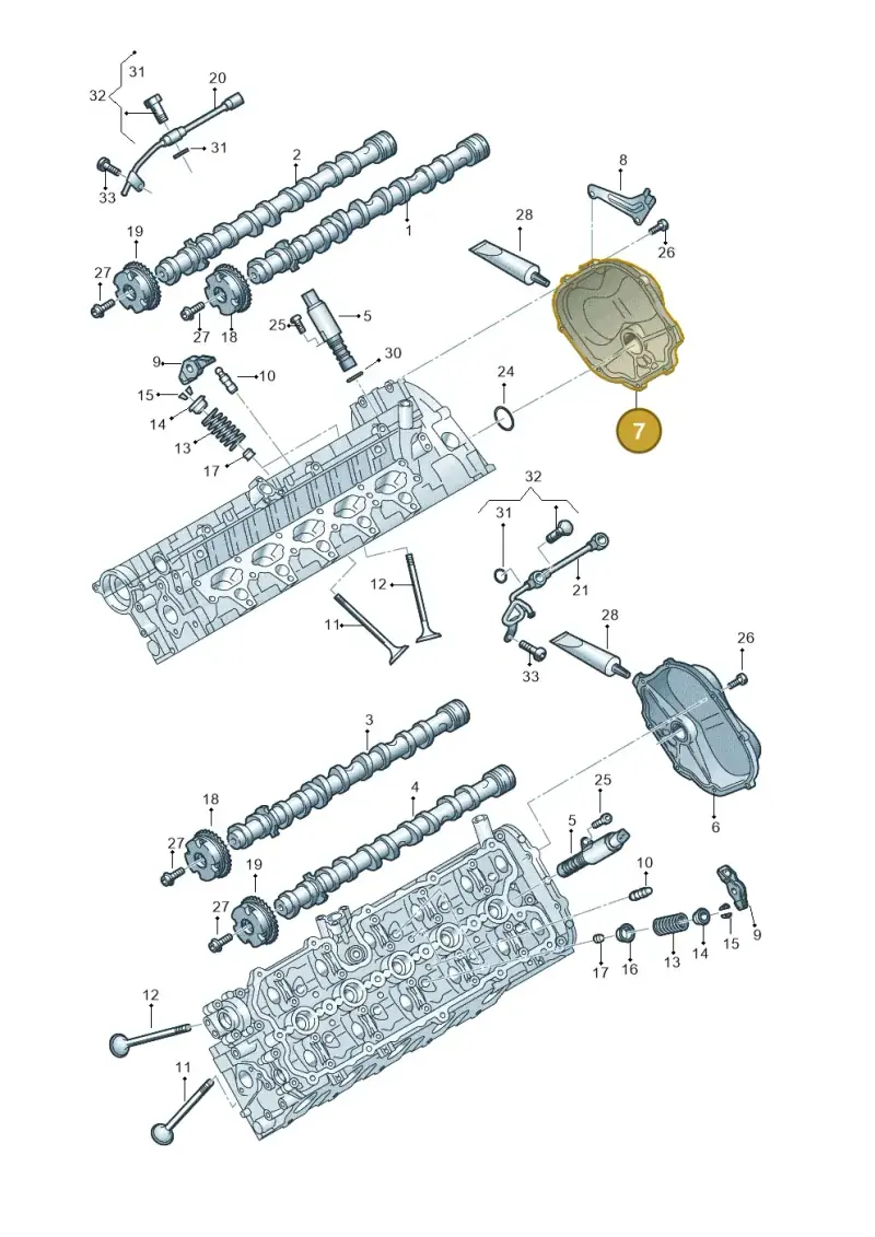 07L109286M — Audi R8 qu. 5.2 (2012-2015) diagram 618109150, position 7