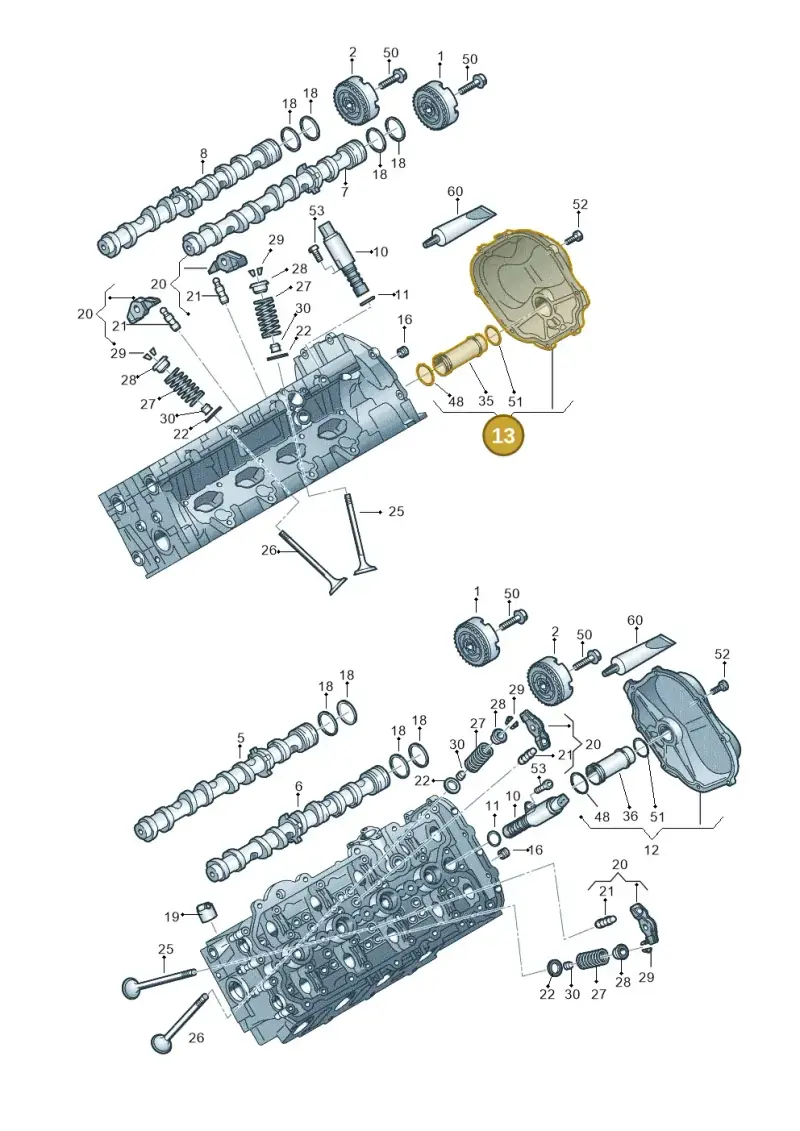 07L109286M — Audi RS5 Cabrio (2012-2015) diagram 759109100, position 13