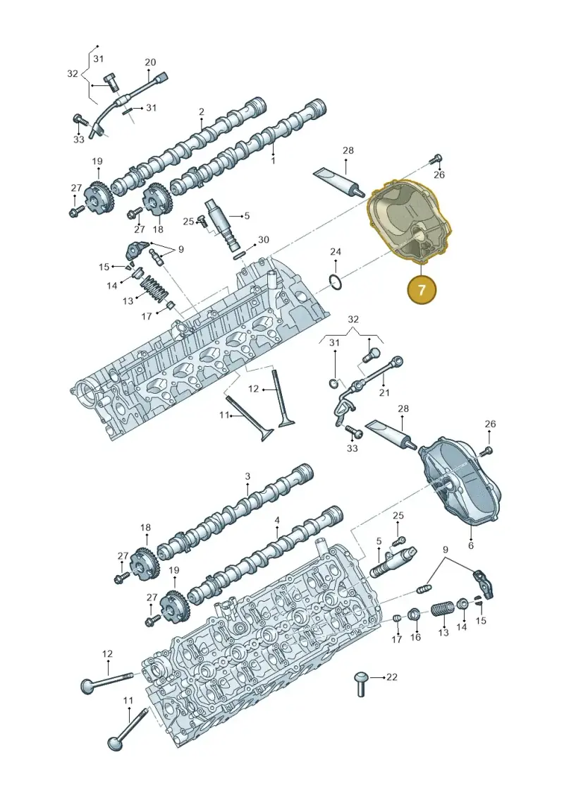 07L109286M — Audi R8 Spyder (2015-2024) diagram 872109200, position 7