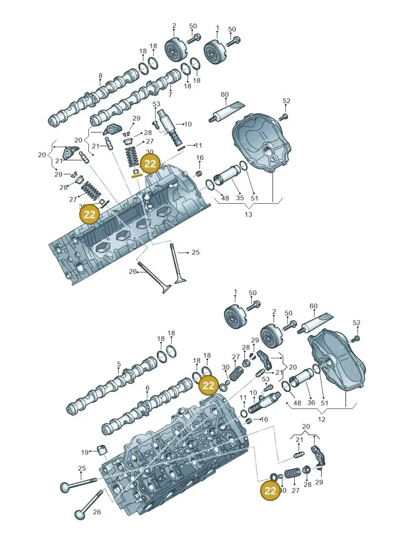 07L109629A — Audi RS5 Cabrio (2012-2015) diagram 759109100, position 22